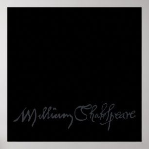 Póster William Shakespeare Signature
