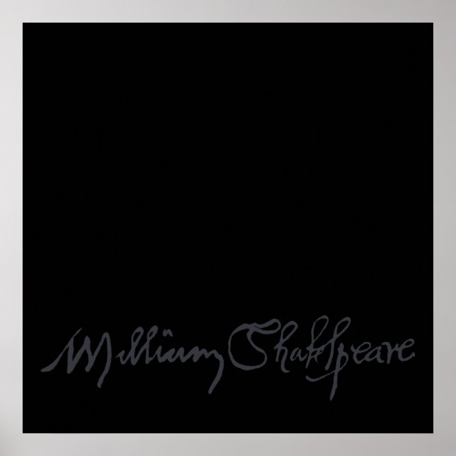 Póster William Shakespeare Signature (Frente)