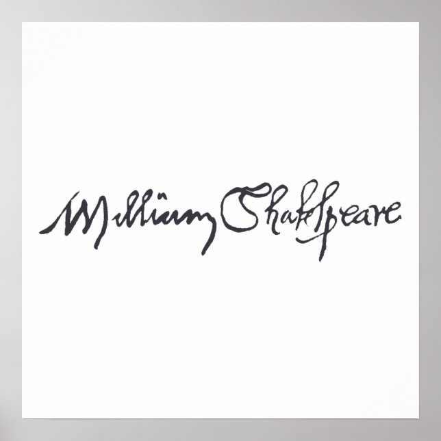 Poster William Shakespeare Signature (Frente)