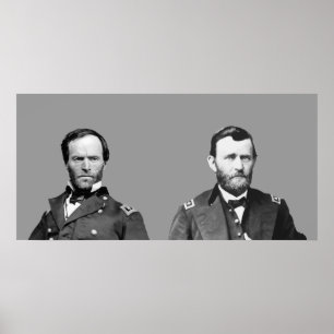Póster William Sherman e E.U. Grant