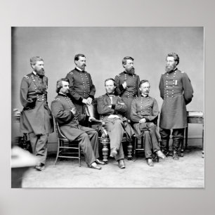 Poster William Sherman e seus generais