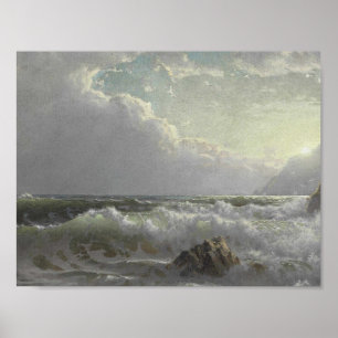 Póster William Trost Richards (1833-1905), fora da costa