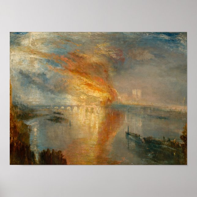 Poster William Turner - A Queima do Parlamento (Frente)