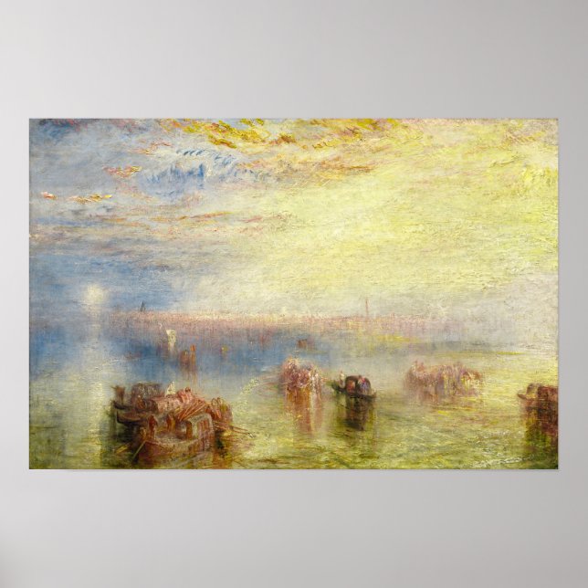 Poster William Turner - Abordagem de Veneza (Frente)