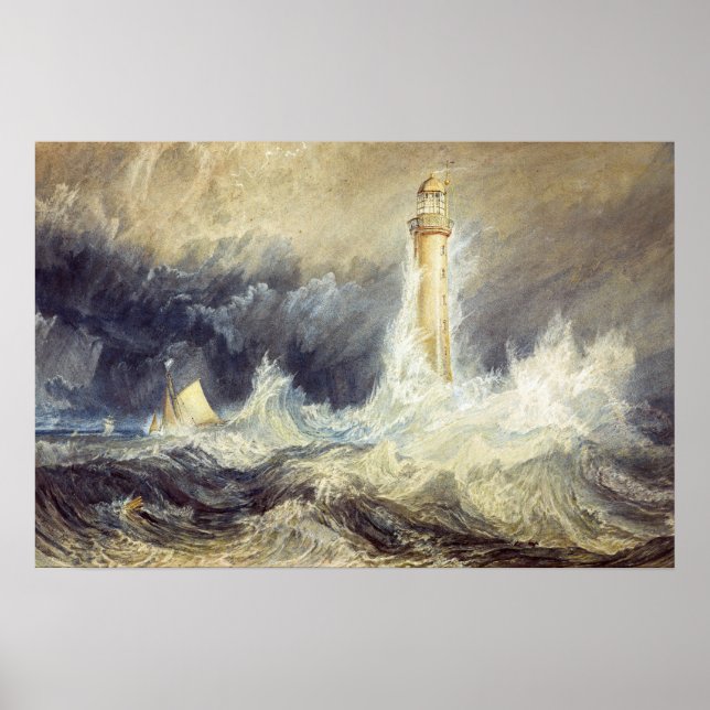 Poster William Turner - Farol Bell Rock (Frente)