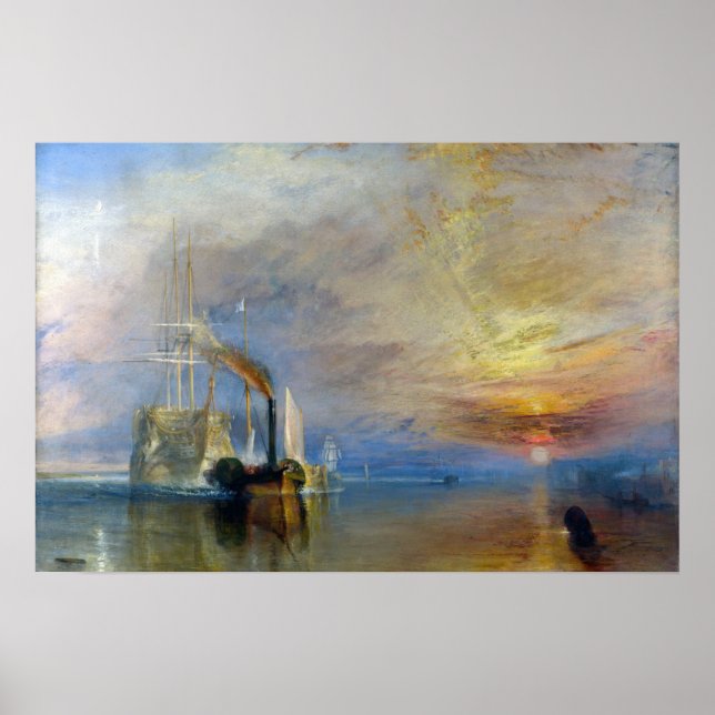 Poster William Turner - O Fighting Temeraire (Frente)