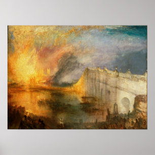 Poster William Turner - The Burning of the Parliament