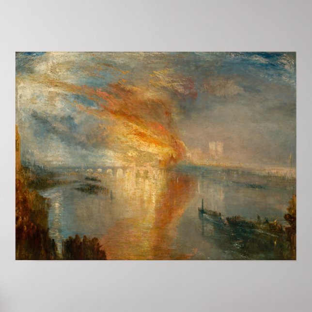 Poster William Turner - The Burning of the Parliament (Frente)