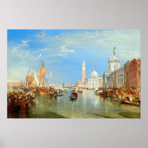 Poster William Turner - Veneza, Dogana & San Giorgio
