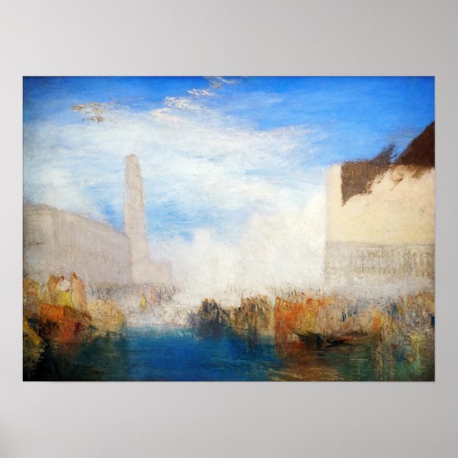 Poster William Turner - Veneza, Piazzetta (Frente)