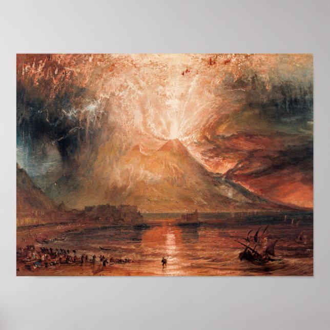 Poster William Turner - Vesúvio em Erupção (Frente)
