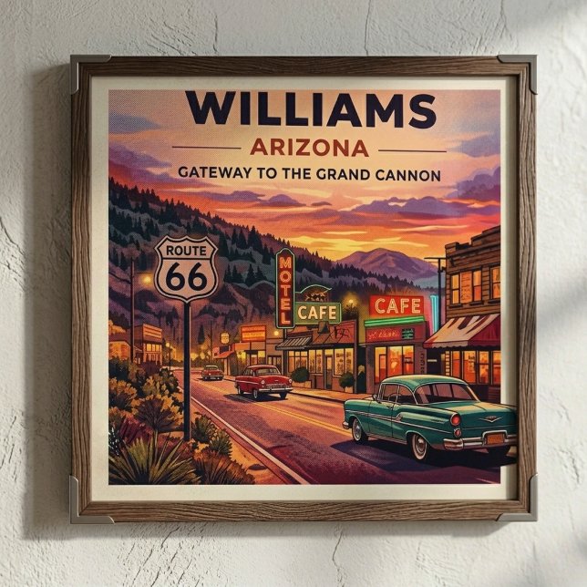 Poster Williams Rota 66 Vintage Arizona (Criador carregado)