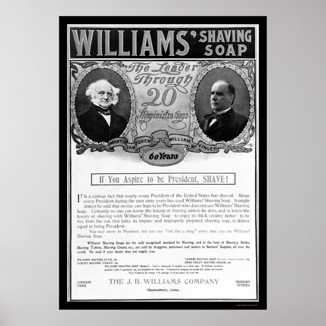 Póster Williams Saving Soap Ad 1901 (Frente)