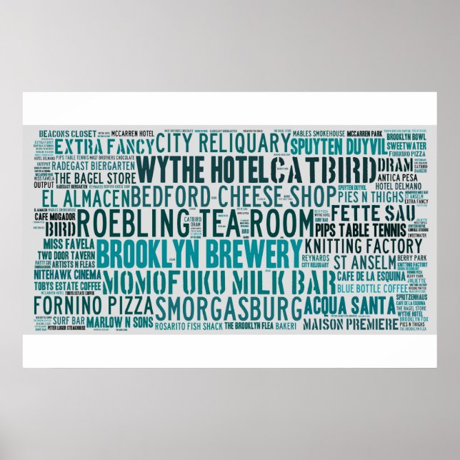 Poster Williamsburg Brooklyn Hipster (Frente)