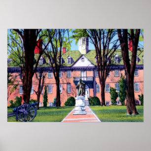 Póster Williamsburg Virgínia William e faculdade de Mary