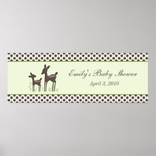 Póster Willow Deer Baby Shower Banner