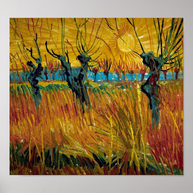 Poster Willows no Sunset | Van Gogh | (Frente)