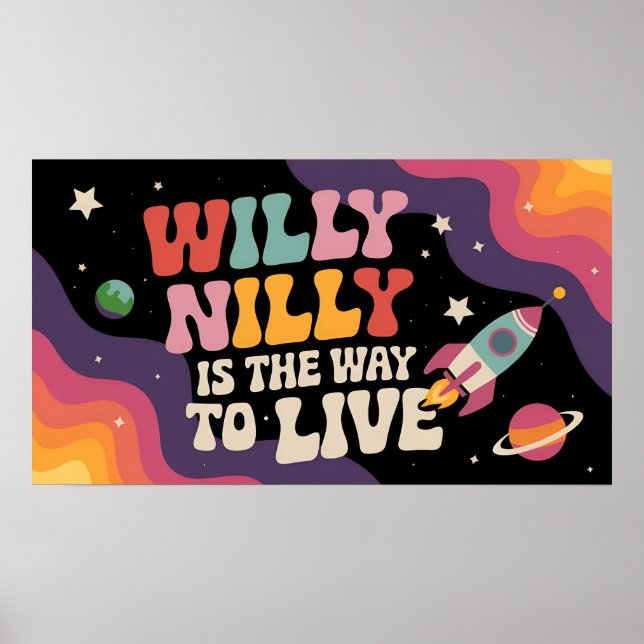 Poster Willy Nilly é a maneira de viver a colheita (Frente)