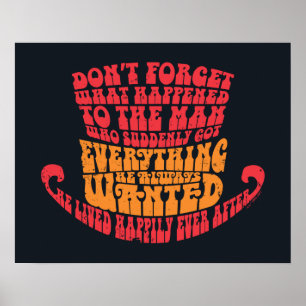 Poster Willy Wonka Hat Typografia
