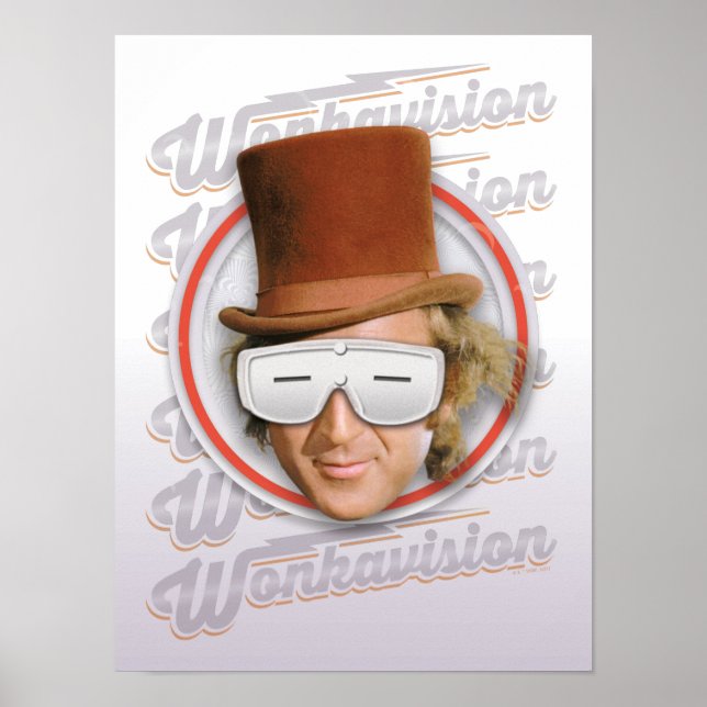 Poster Willy Wonka nos óculos Wonkavision (Frente)