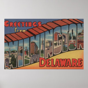 Poster Wilmington, Delaware - Cenas com Letras Grandes