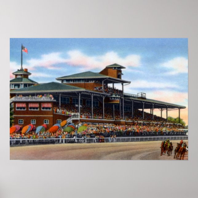 Póster Wilmington Delaware Delaware Park Race (Frente)