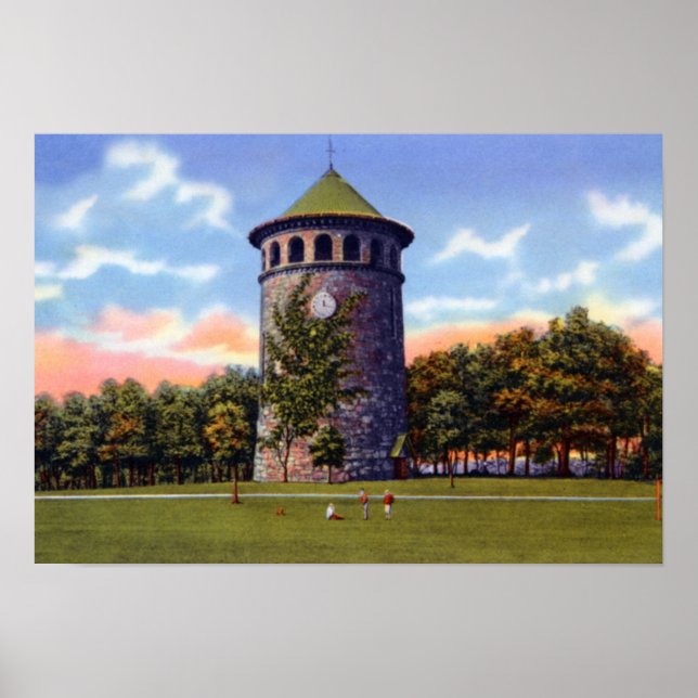 Poster Wilmington Delaware Rockford Park Water Tower (Frente)