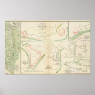 Poster Wilmington, Ft Caswell, Ilha de Smith, Augusta