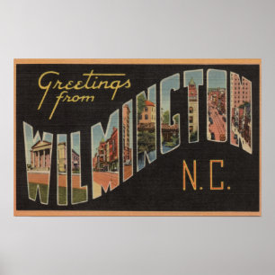 Poster Wilmington, North Carolina - grandes cenas da