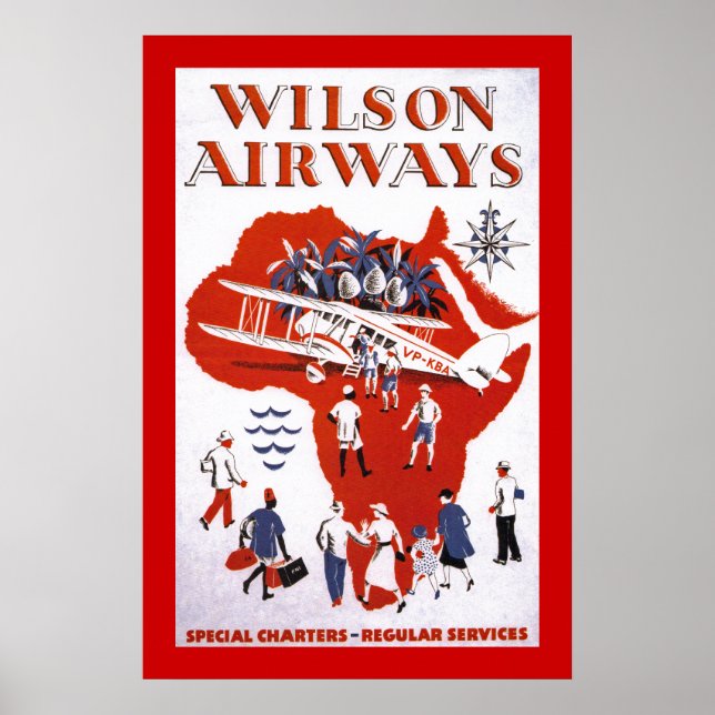 Póster Wilson Airways ~ África (Frente)