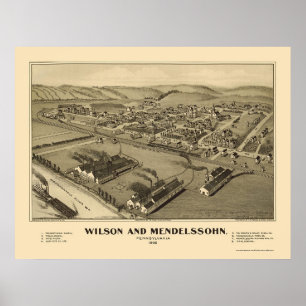 Póster Wilson & Mendelssohn, mapa panorâmico do PA - 190