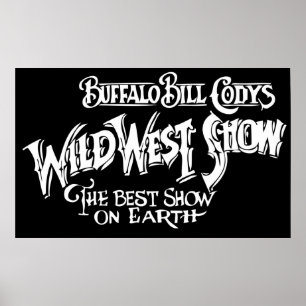 Póster WILT WEST MOSTRA Banner do BUFFALO BILL CÓDIY