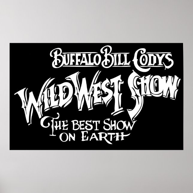 Póster WILT WEST MOSTRA Banner do BUFFALO BILL CÓDIY (Frente)