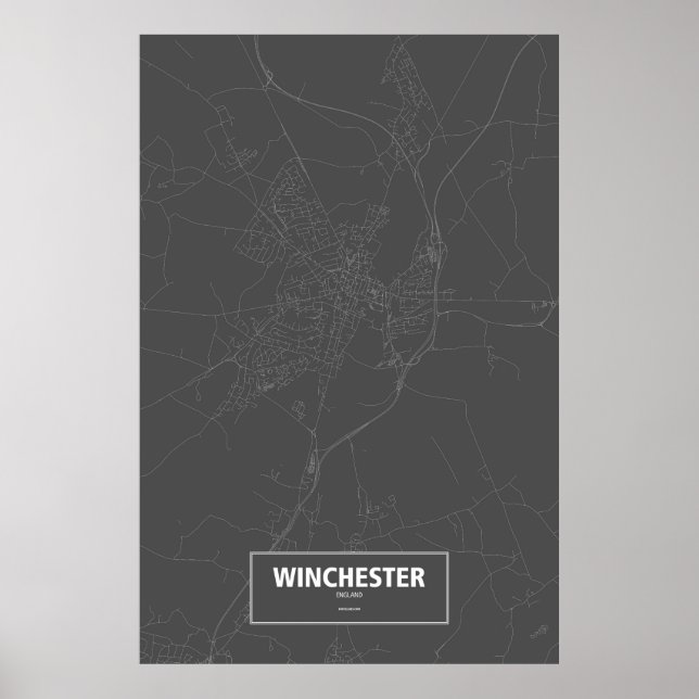 Poster Winchester, Inglaterra (branco a preto) (Frente)