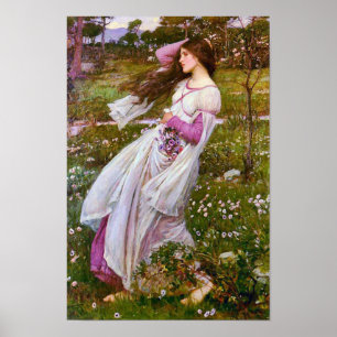 Póster Windflower por John William Waterhouse