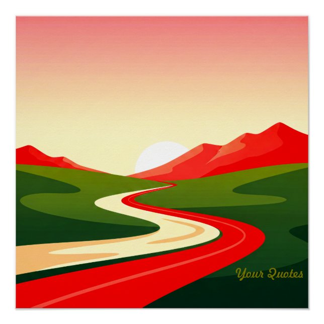 Póster Winding Road Toward the Sun (Frente)