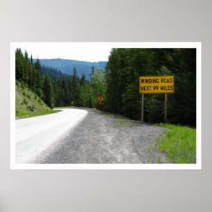 Póster Winding Road, US Highway 12, Lolo Pass, Montana