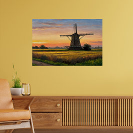 Poster Windmill In The Countryside