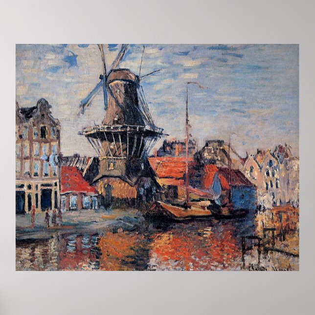 Poster Windmill on the Onbekende Canal (Frente)