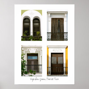 Póster Windows de San Juan velho, Puerto Rico