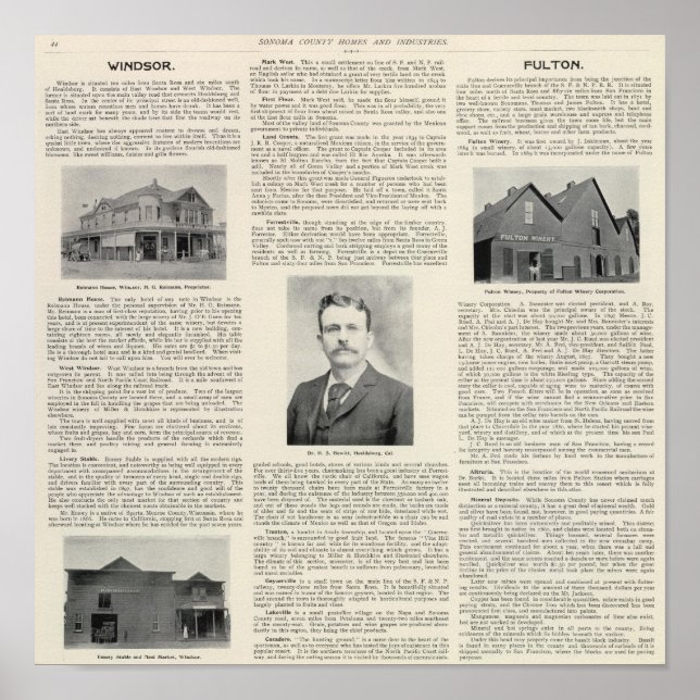 Póster Windsor, Fulton, Califórnia (Frente)