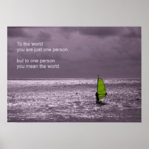 Póster Windsurfer solitário - amizade