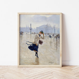 Poster Windy Day Jean Béraud