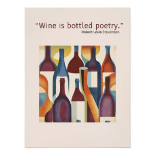 Póster Wine Poster Quote