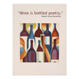 Póster Wine Poster Quote