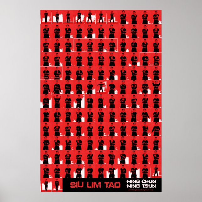 Poster Wing Chun Siu Lim Tao Red (Frente)