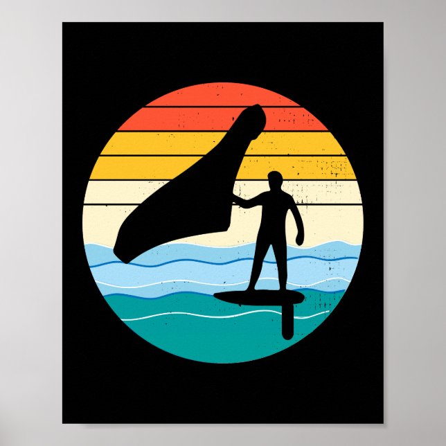 Poster Wing Foiling Hydrofoil Surfing Surf Water Sport (Frente)