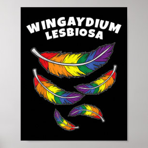 Poster Wingaydium Lesbiosa _ Suporte Lgbtq Para Gay E L