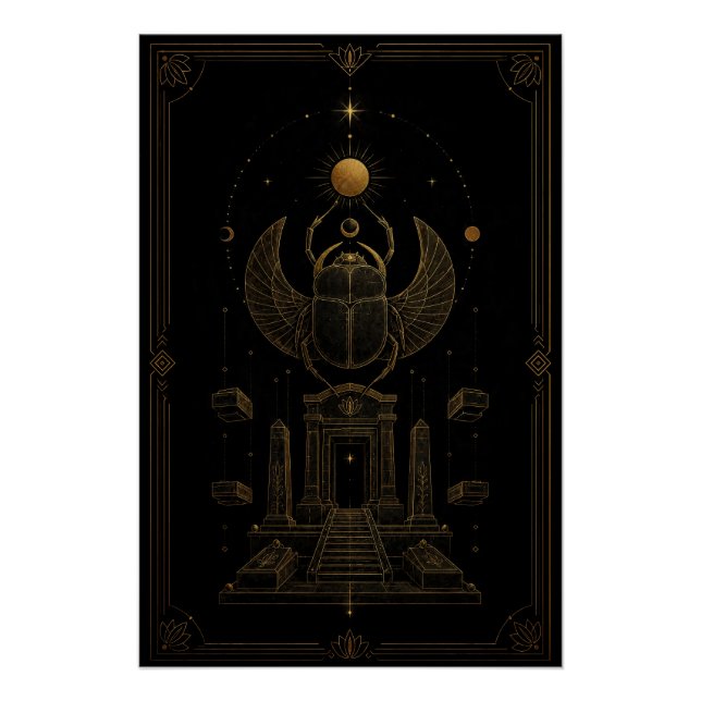 Póster Winged Scarab Guardian Temple Poster (Frente)