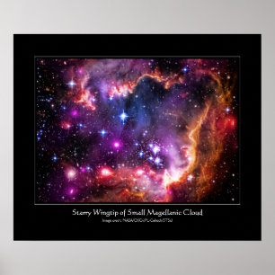 Póster Wingponta Starry de Pequena Nuvem Magelânica